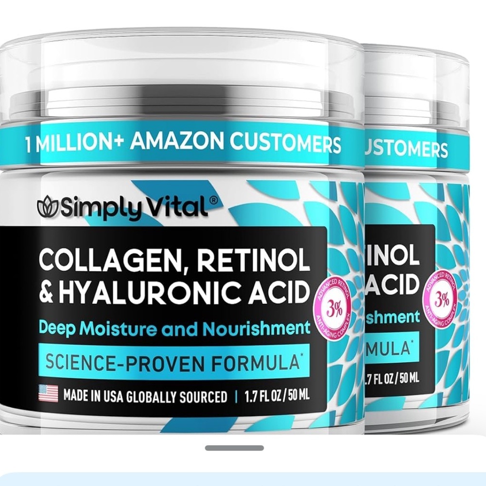 2 pack! Collagen, Retinol & Hyaluronic Acid Cream 
- see pics for all details